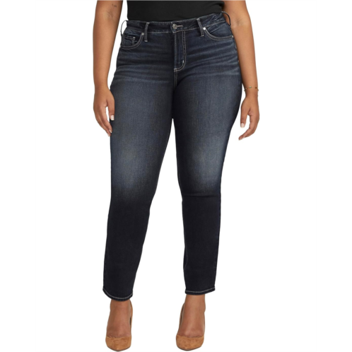 Silver Jeans Co. Plus Size Suki Mid-Rise Straight Leg Jeans W93413EDB482