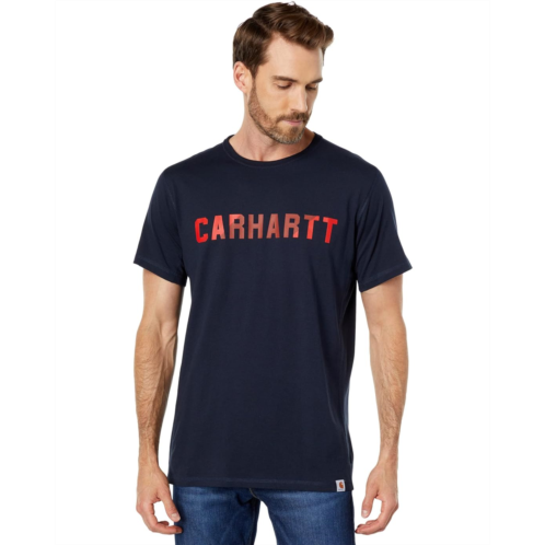 Mens Carhartt Force Relaxed Fit Midweight Short Sleeve Block Logo Graphic T-Shirt