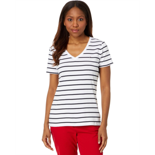 Tommy Hilfiger Short Sleeve Stripe Vneck Tee