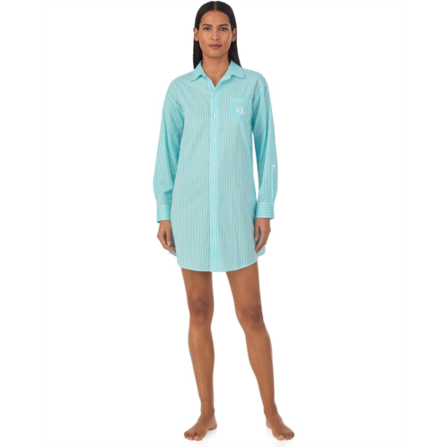 POLO Ralph Lauren Womens LAUREN Ralph Lauren Short Long Sleeve Sleepshirt