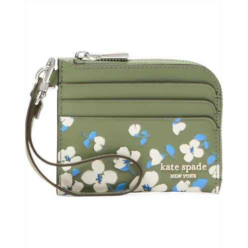 Kate Spade New York Devin Painterly Bouquet Card Case Wristlet