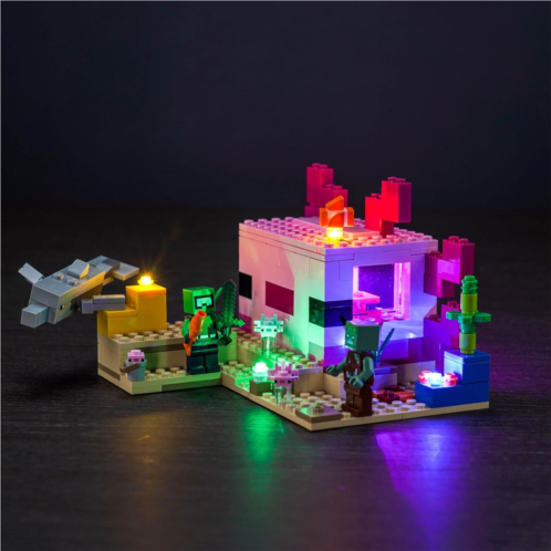 BrickBling Light Kit for Lego The Axolotl House 21247, Creative LED Lighting Compatible with Lego 21247 (No Lego, Only Lights)