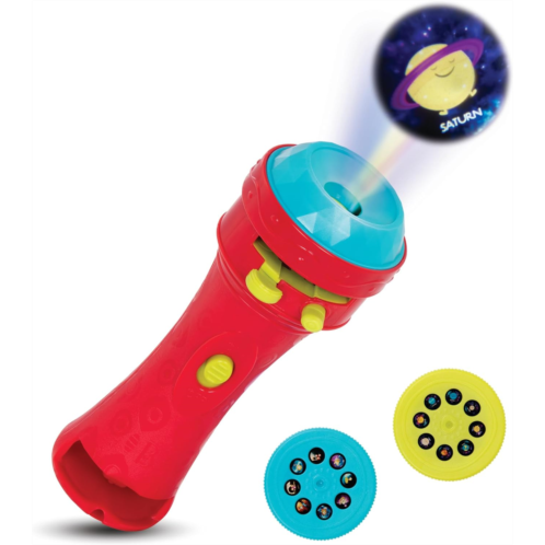 B. toys -Childrens Projector Flashlight with Image Reels- Pretend Play-Make Everything Cosmic & Bright- Light Me To The Moon - 4 years +