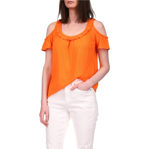 Michael Michael Kors Short Sleeve Cold Shoulder Top