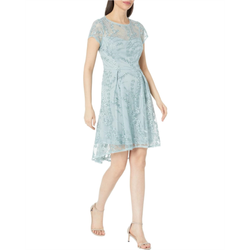 Adrianna Papell Sequin Embroidered Cocktail Dress