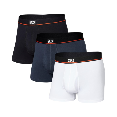 Mens SAXX UNDERWEAR Non-Stop Stretch Cotton Trunks Fly 3-Pack