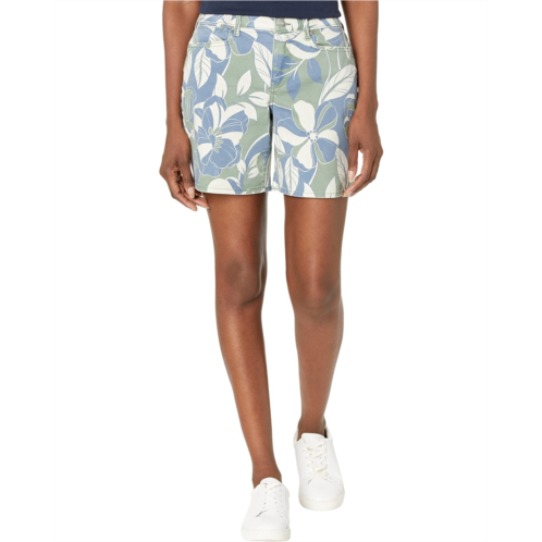 Womens NYDJ Frankie Relaxed Shorts in Green Island