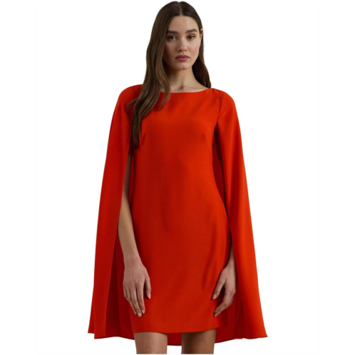 POLO RALPH LAUREN Womens Lauren Ralph Lauren Cape Georgette Cocktail Dress