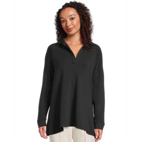 Womens Eileen Fisher Classic Collar Raglan Sleeve Top