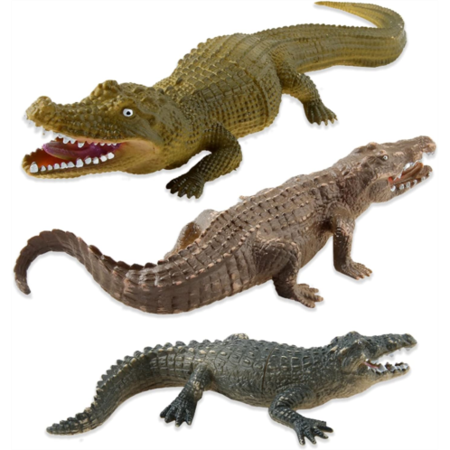 CHELEI2019 3PCS Safari Animal Figurines Set, Crocodile Animal Figures Toy Gift for Kids