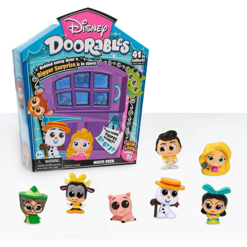 Disney Doorables Multi-Peek Pack Series 5, Collectible Mini Figures, Styles May Vary, Officially Licensed Kids Toys for Ages 5 Up by Just Play