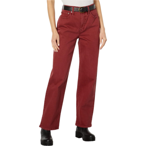 Madewell Perfect Vintage Wide Leg Jeans in Rich Burgundy