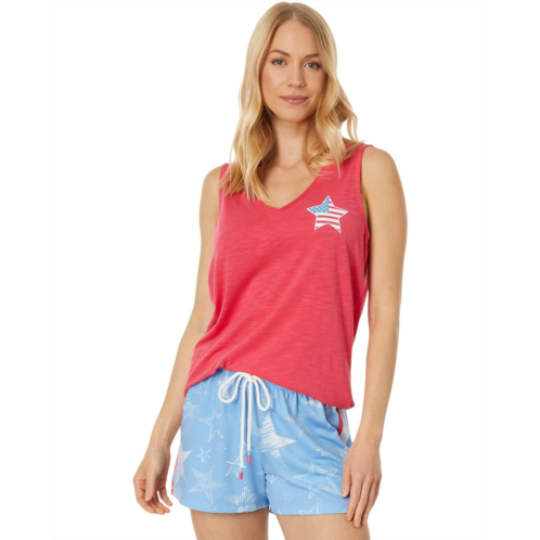 P.J. Salvage Womens PJ Salvage Star Spangled Love Tank