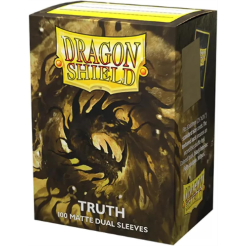 Arcane Tinmen Dragon Shield Dual Sleeves - Matte Truth (Gold) 100 CT - Card Sleeves - Smooth & Tough - Compatible with Pokemon, Magic The Gathering Cards & Digimon MTG TCG OCG & Hockey Cards