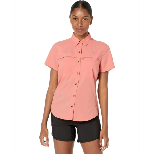 L.L.Bean Womens LLBean Petite Tropicwear Shirt Short Sleeve