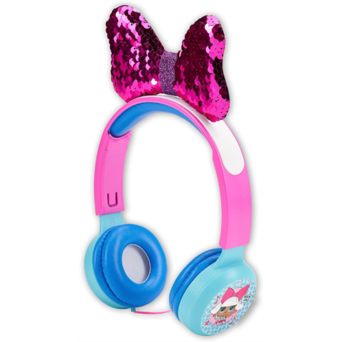 L.O.L. Surprise! Kids Safe Over The Ear Headphones HP2-13136 Kids Headphones, Volume Limiter for Developing Ears, 3.5MM Stereo Jack, Recommended for Ages 3-9, by Sakar (Styles may