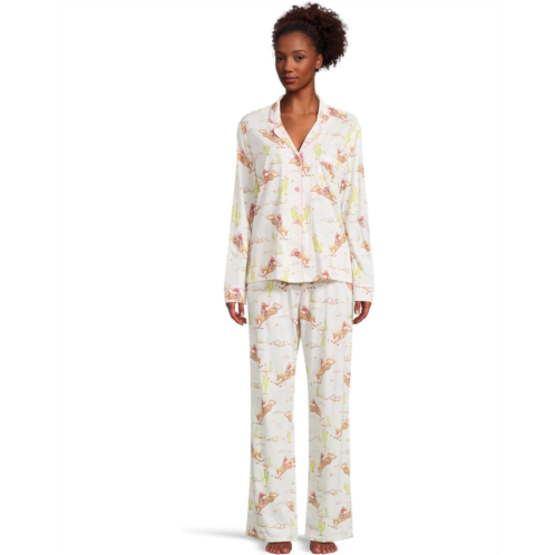 P.J. Salvage Womens PJ Salvage Playful Prints Pajama Set