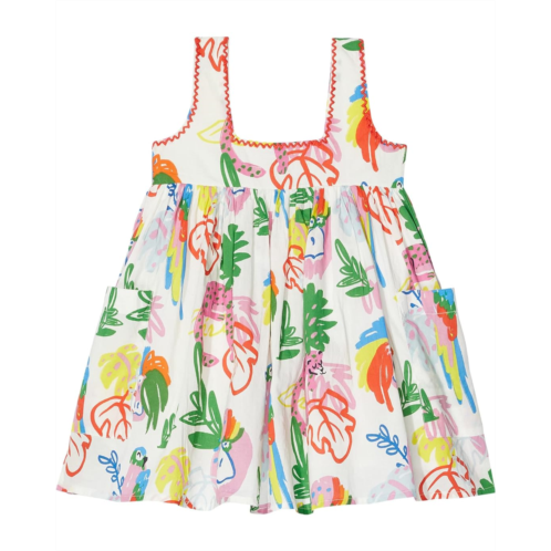 Stella McCartney Kids Jungle Dress with Embro Scallops Details (Toddler/Little Kids/Big Kids)