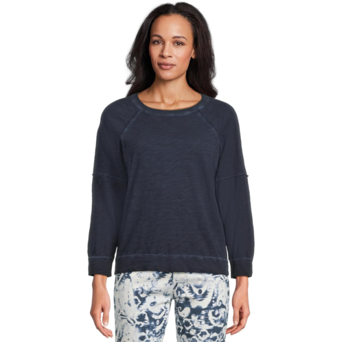 Womens Elliott Lauren Enzyme Wash Jersey - Raglan Sleeve Tee with Seam Detail