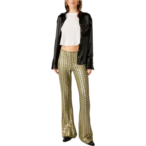 Womens Free People Wilder Days Sequin Flare