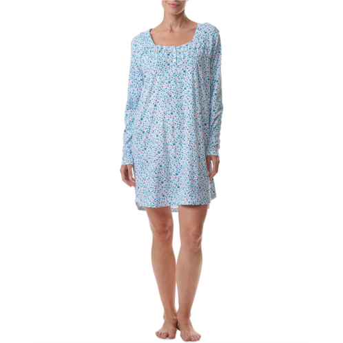 Womens Karen Neuburger Long Sleeve Nightshirt With Pintucks