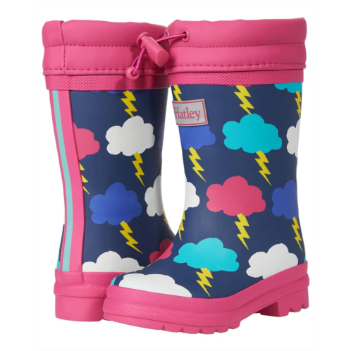 Hatley Kids Lightening Clouds Sherpa Lined Rain Boots (Toddler/Little Kid)