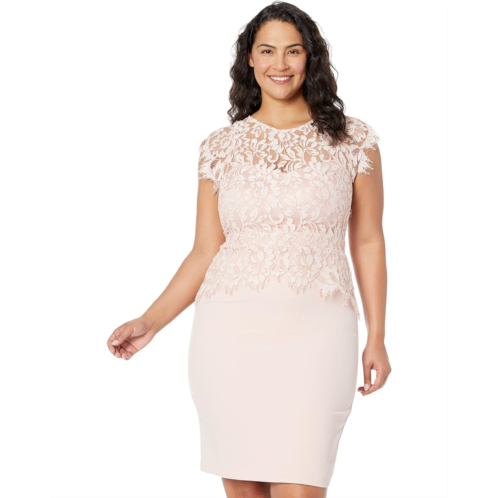 Vince Camuto Lace & Crepe Sheath Dress