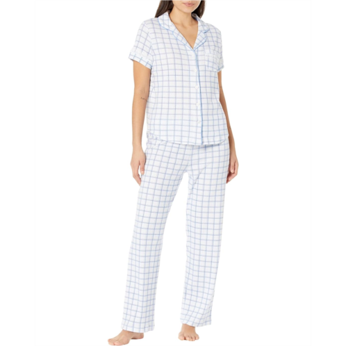 Womens Karen Neuburger Spring Dreamer Girlfriend Short Sleeve Long PJ Set