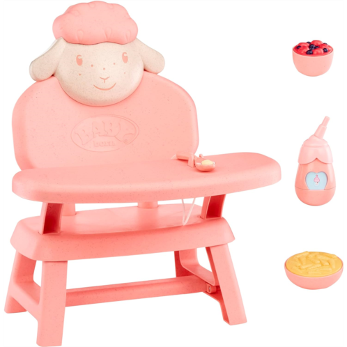 BABY born Baby Doll Mealtime Table - Includes Nourishing Food, Sturdy, High-End Design, Fits Dolls up to 17, for Kids Ages 3 and Up