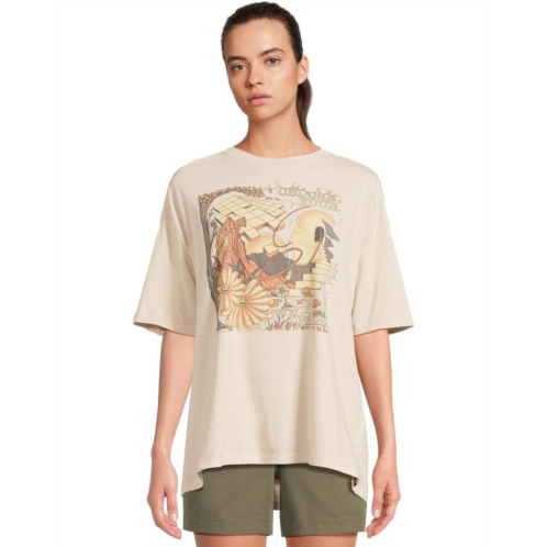 Womens Prana Everyday Graphic Oversized Tee