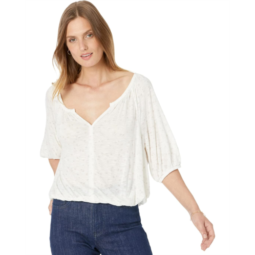 Lucky Brand Printed Peasant Top