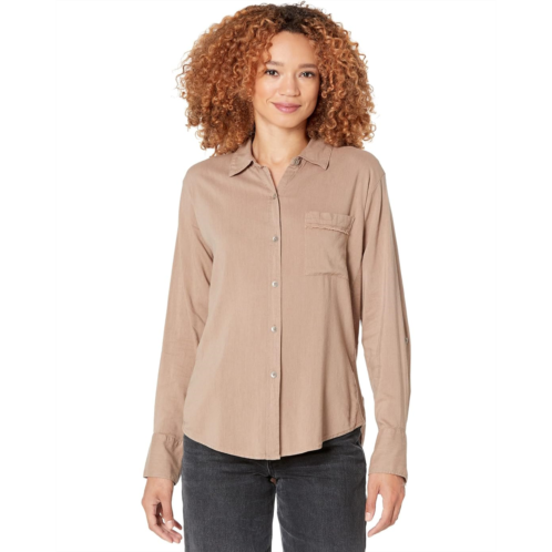 Womens Splendid Reese Button-Down Shirt