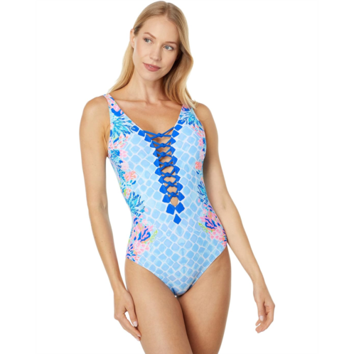 Lilly Pulitzer Isle Lattice One-Piece