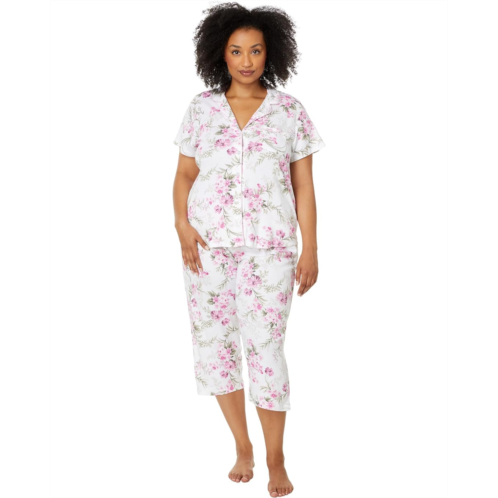 Womens Karen Neuburger Plus Short Sleeve Girlfriend Capri PJ Set