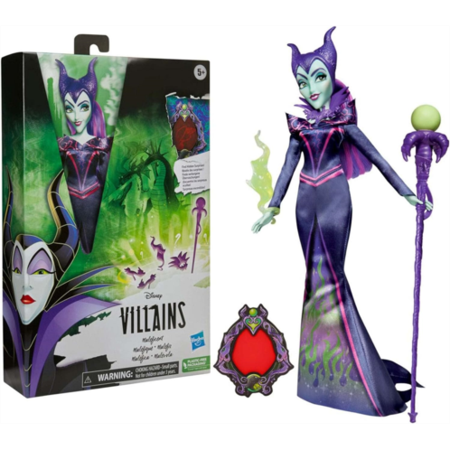 Disney Princess Disney Villains Maleficent Fashion Doll, Accessories and Removable Clothes, Disney Villains Toy for Kids 5 Years and Up