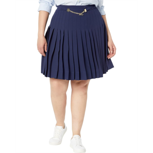 POLO Ralph Lauren Plus Size Pleated Georgette Skirt