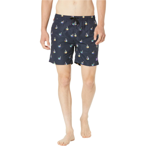 Scotch & Soda Mid Length Printed Swim Shorts in Recycled Polyester