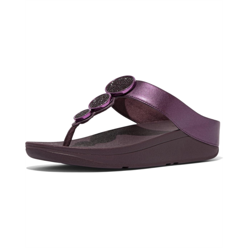 Womens FitFlop Halo Bead-Circle Metallic Toe-Post Sandals