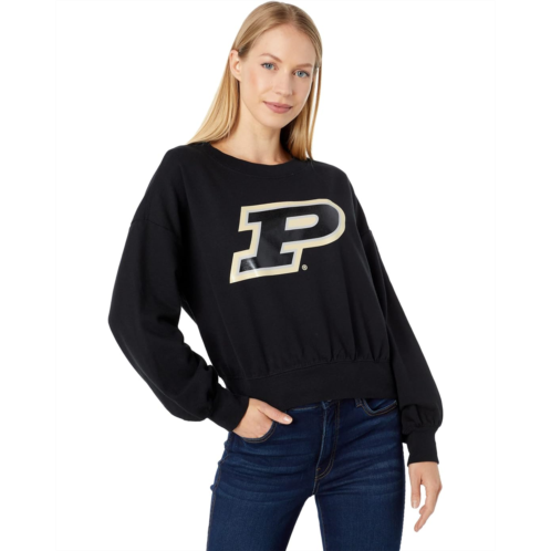 Lauren James Purdue Boilermakers Cropped Crew Neck Sweatshirt