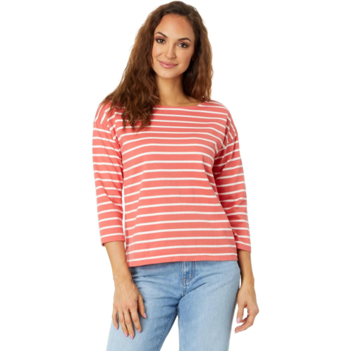 L.L.Bean Womens LLBean Heritage Mariner Top Boatneck Three-Quarter-Sleeve Stripe