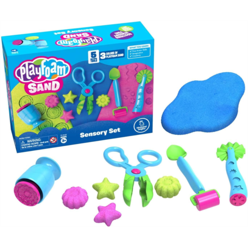 Educational Insights Playfoam Sand Sensory Set With Assorted Colors & 5 Tools, Play Sand, Sensory Toys For Kids, Gift For Boys & Girls, Ages 3+