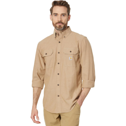 Mens Carhartt Loose Fit Midweight Chambray Long Sleeve Shirt