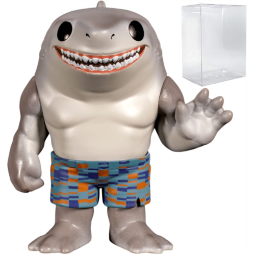POP Suicide Squad - King Shark [Nanaue] Funko Pop! Vinyl Figure (Bundled with Compatible Box Protector Case), Multicolored, 3.75 inches