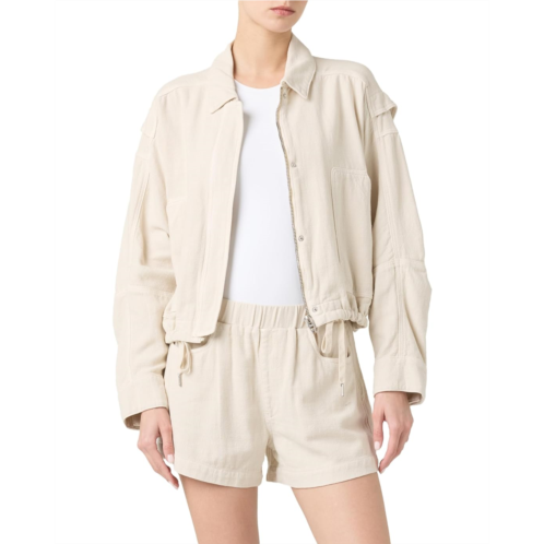 Womens Blank NYC Oyster Bar Linen Utility Jacket