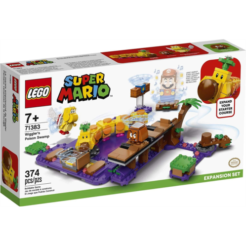 LEGO Super Mario Wigglers Poison Swamp Expansion Set 71383 Building Kit; Unique Gift Toy Playset for Creative Kids, New 2021 (374 Pieces)