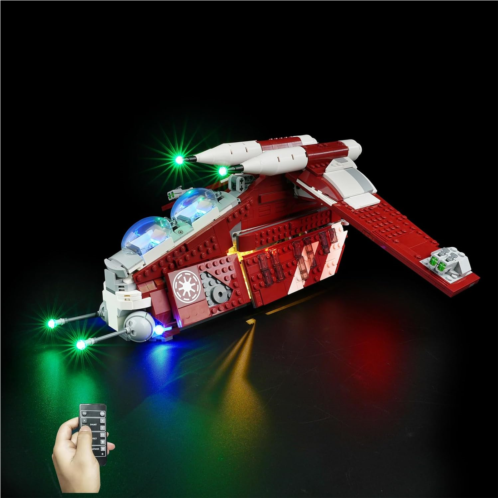 Rorliny LED Light Kit for Lego Star Wars Coruscant Guard Gunship 75354 Building Set, Creative Lighting kit Compatible with Lego 75354-Remote Control Version (Lights Only, No Lego S
