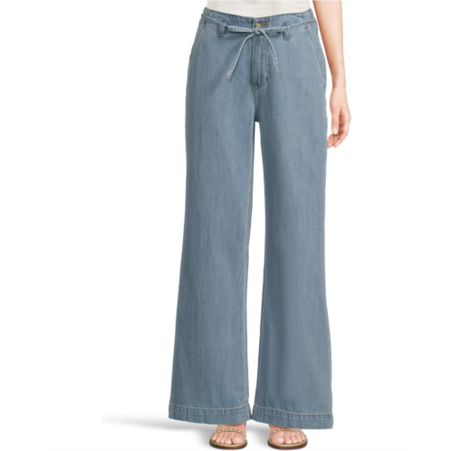 Womens Paige Zoey 31in with Offset Beltloops Waist Tie in Tranquility