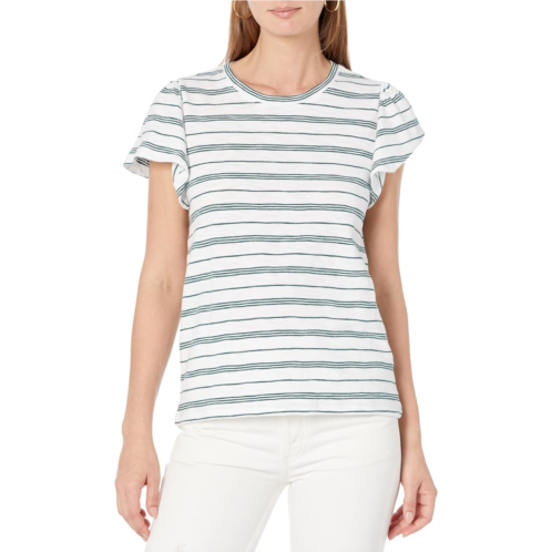 Lilla P Shirred Short Sleeve Crew Neck