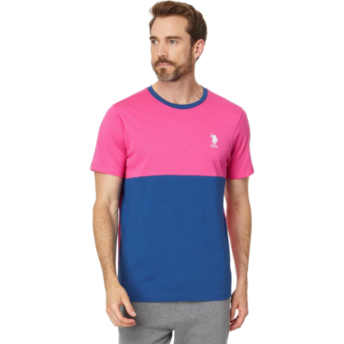 U.S. POLO ASSN. Mens US POLO ASSN Short Sleeve Colorblock Crew Neck Jersey Tee Shirt