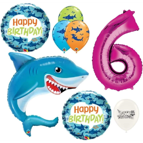 Ballooney  s Ultimate Great White Shark Ocean Sea Creatures Theme 6th Birthday Party Event Balloons Bouquet